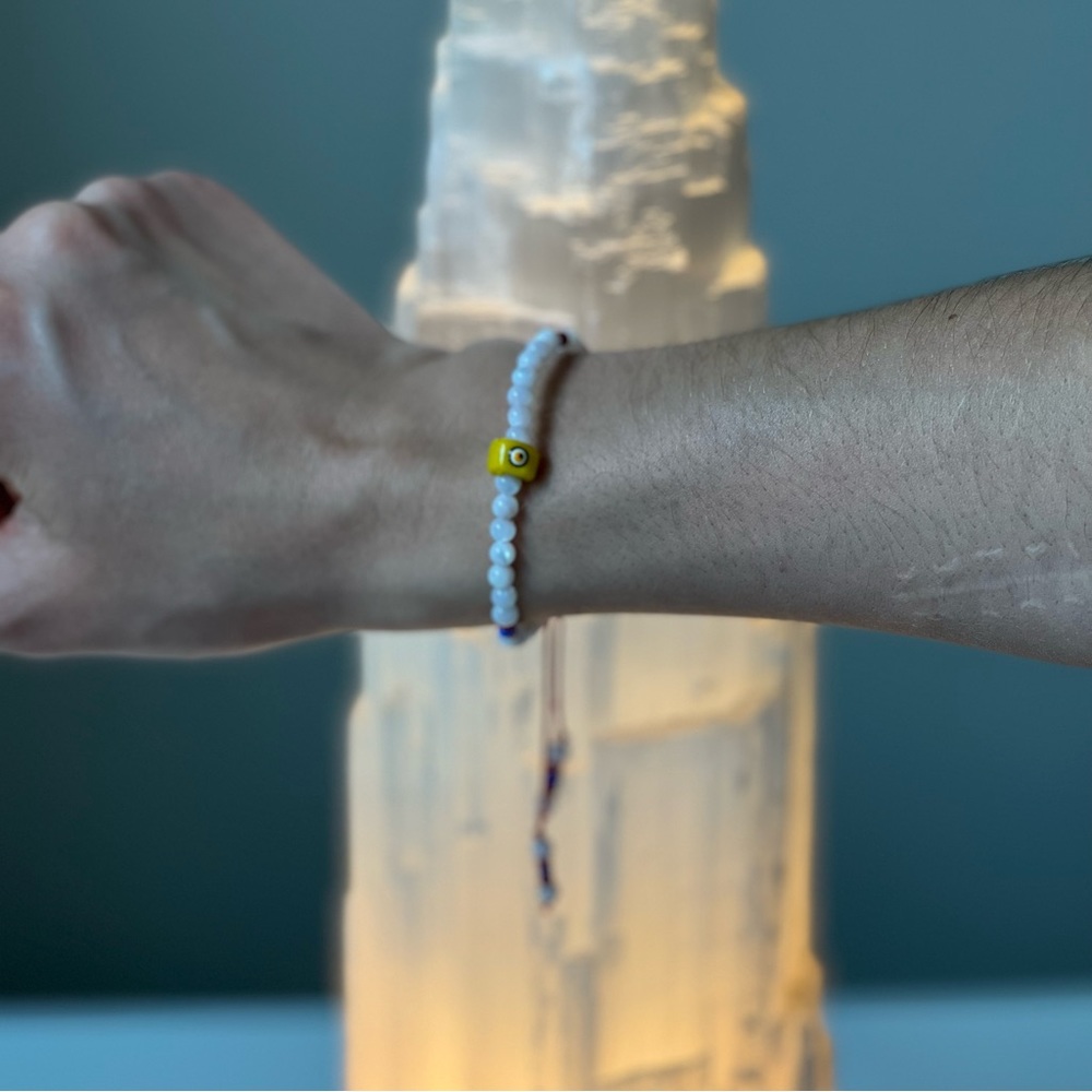 Evil Eye Charm Bracelet, Evil Eye Bracelet, Minimalist jewelry, Clean aesthetic